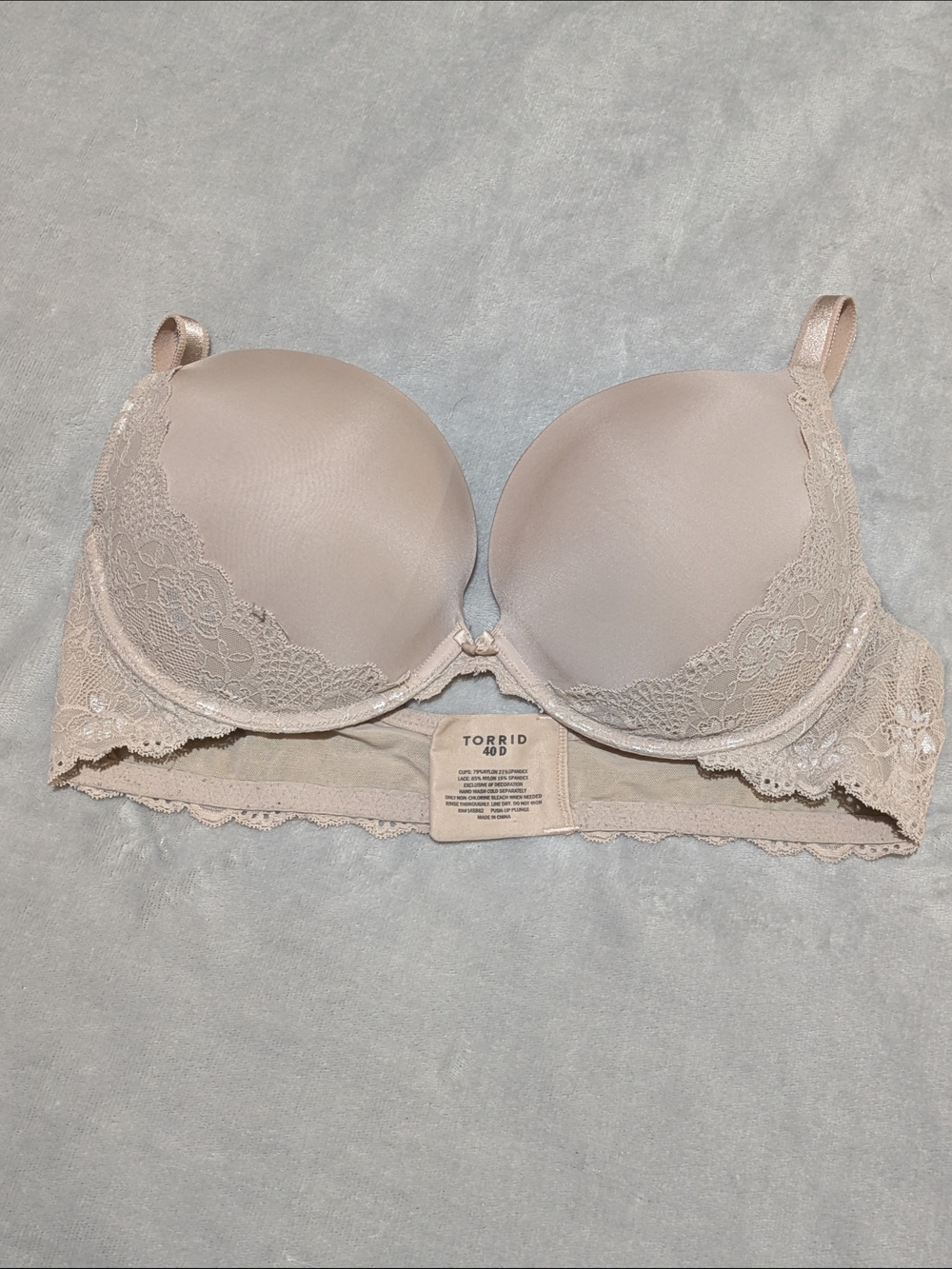 torrid Lace-Trim Sculpted Bra - Dusty Nude